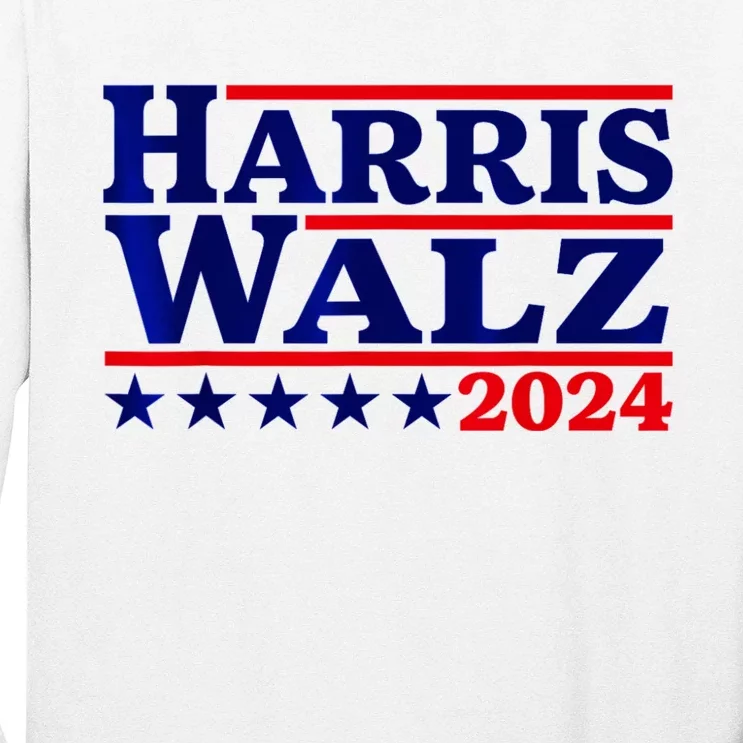 Harris Walz 2024 Election Logo Long Sleeve Shirt