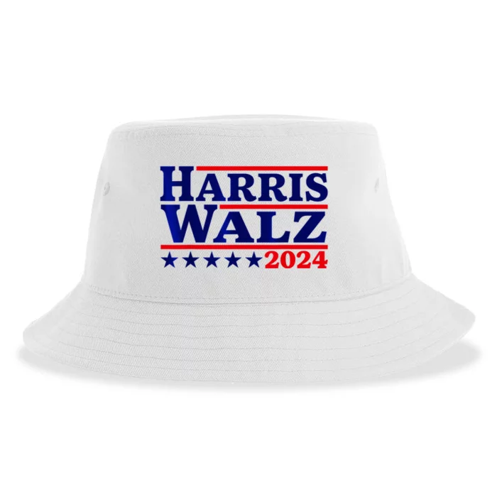 Harris Walz 2024 Election Logo Sustainable Bucket Hat