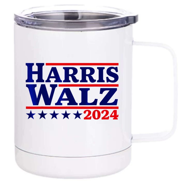 Harris Walz 2024 Election Logo Front & Back 12oz Stainless Steel Tumbler Cup