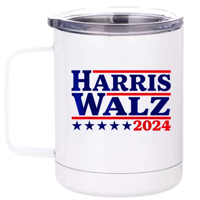 Harris Walz 2024 Election Logo Front & Back 12oz Stainless Steel Tumbler Cup