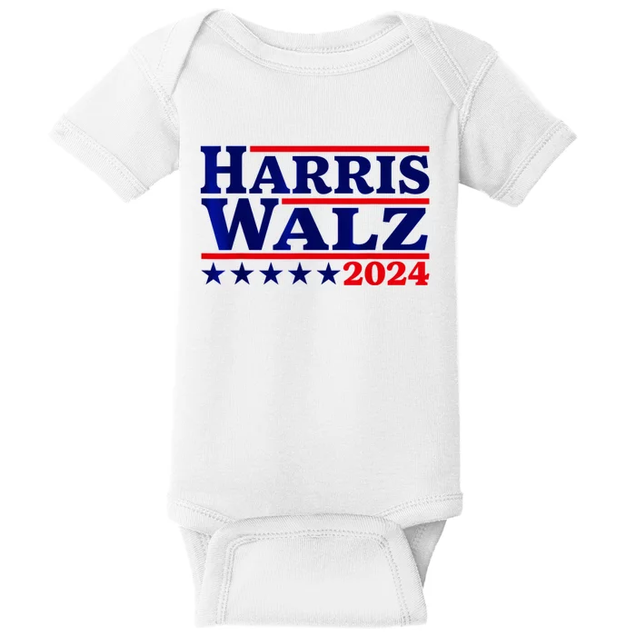 Harris Walz 2024 Election Logo Baby Bodysuit