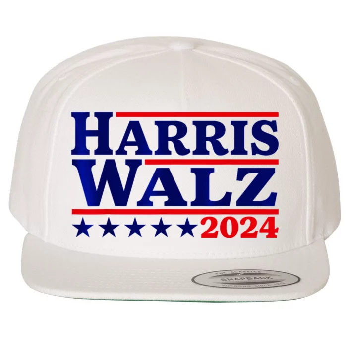 Harris Walz 2024 Election Logo Wool Snapback Cap