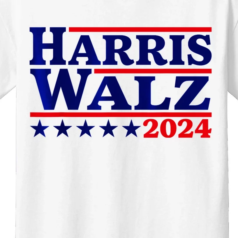 Harris Walz 2024 Election Logo Kids T-Shirt