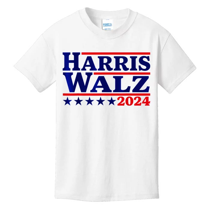 Harris Walz 2024 Election Logo Kids T-Shirt