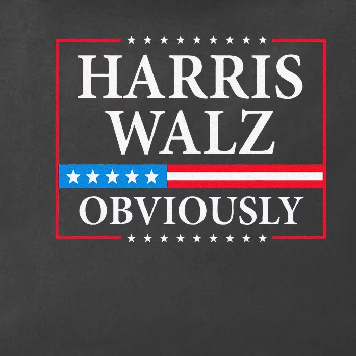 Harris Waltz 2024 Obviously Kamala Harris Tim Walz 2024 Gift Zip Tote Bag