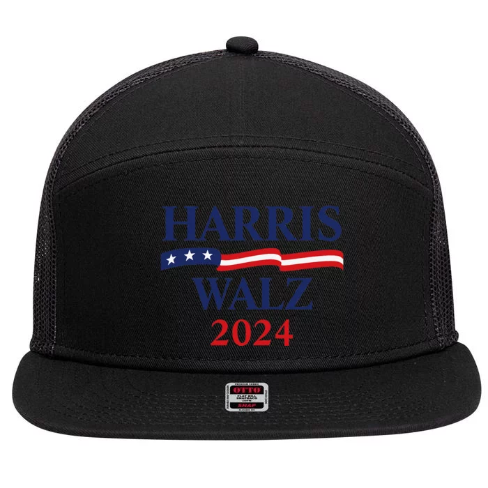 Harris Waltz 2024 Usa Harris Walz 2024 Gift 7 Panel Mesh Trucker Snapback Hat