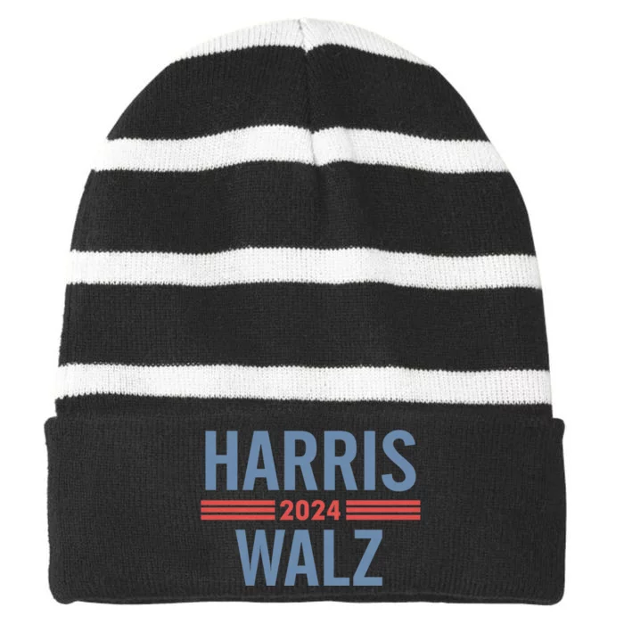 Harris Waltz 2024 Striped Beanie with Solid Band