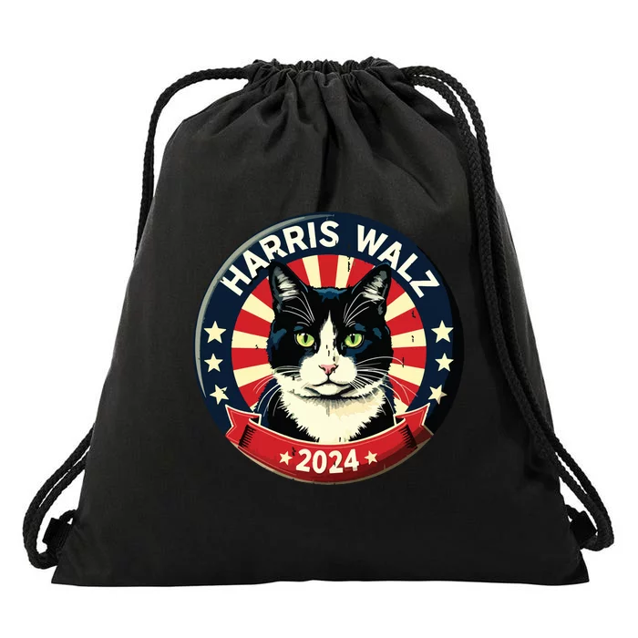 Harris Waltz 2024 Election Kamala Harris Tim Waltz 2024 Drawstring Bag