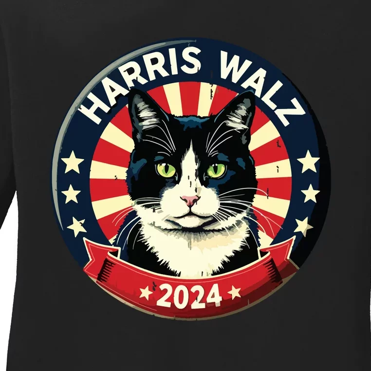 Harris Waltz 2024 Election Kamala Harris Tim Waltz 2024 Ladies Long Sleeve Shirt