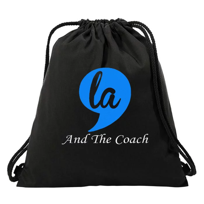 Harris Walz 2024 Comma La And The Coach Drawstring Bag