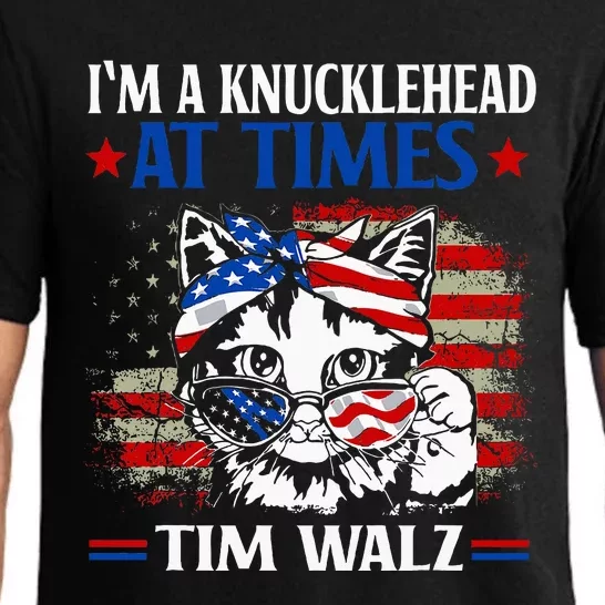 Harris Walz 2024 IM A Knucklehead At Times Tim Walz Quote Pajama Set