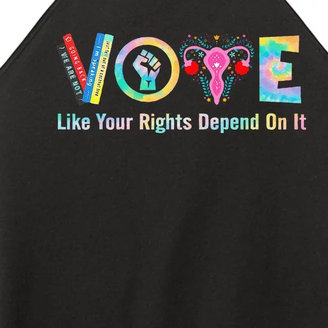 Harris Walz 2024 Election Vote Like Your Rights Depend On It Women’s Perfect Tri Rocker Tank