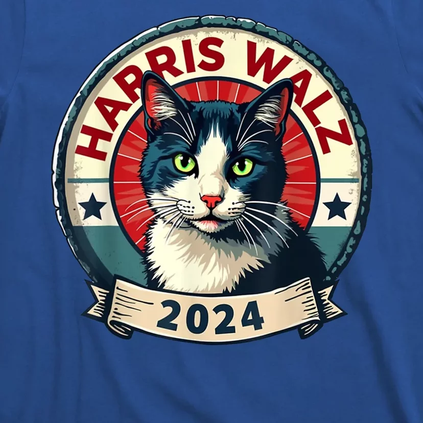 Harris Walz 2024 Funny Cat Election T-Shirt