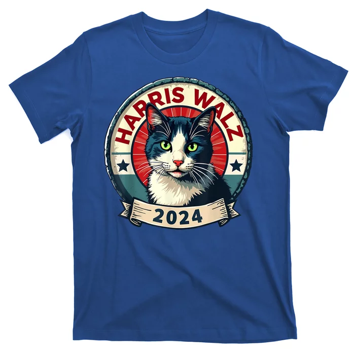 Harris Walz 2024 Funny Cat Election T-Shirt