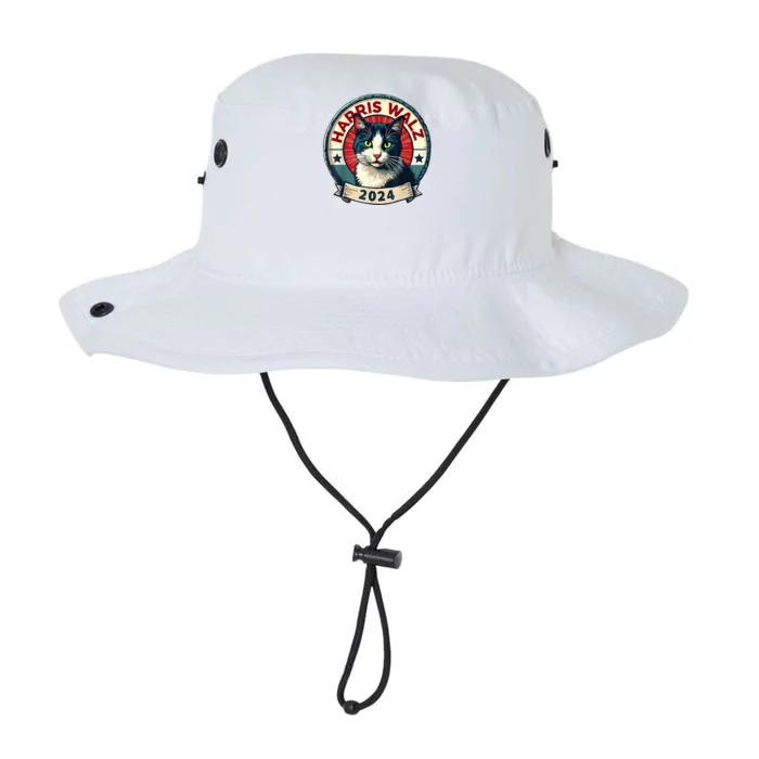 Harris Walz 2024 Funny Cat Election Legacy Cool Fit Booney Bucket Hat