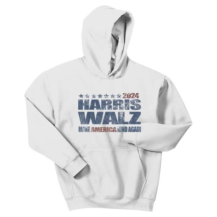 Harris Walz 2024 Make America Kind Again Harris Waltz Quote Kids Hoodie