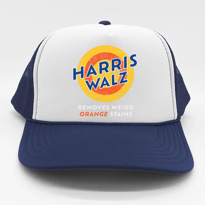 Harris Walz 2024 Waltz Removes Weird Orange Stains Trucker Hat