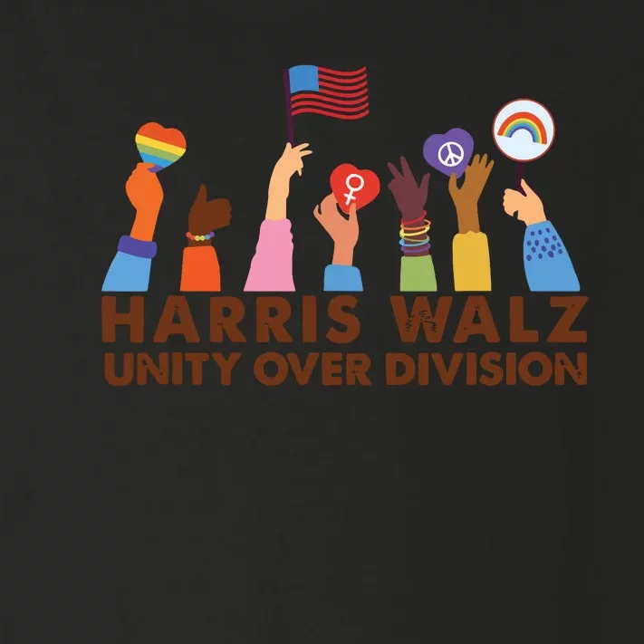 Harris Waltz 2024 Unity Over Division Toddler Long Sleeve Shirt