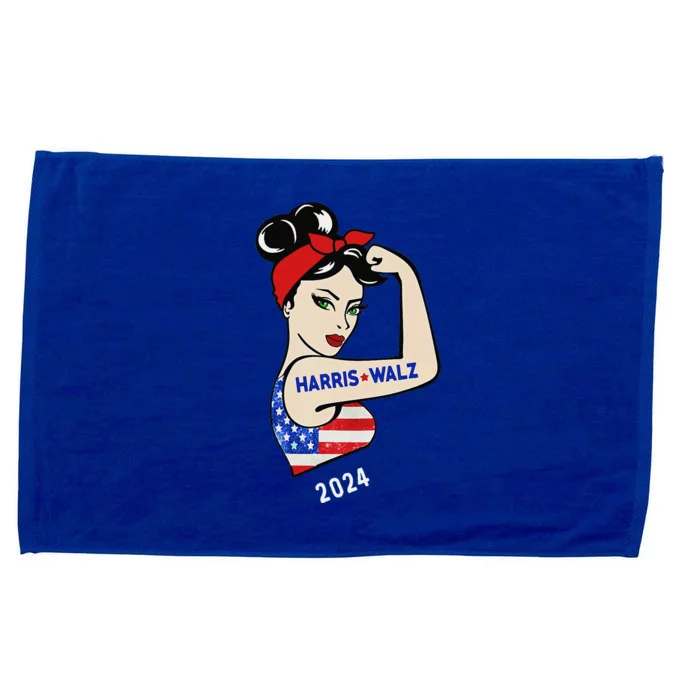 Harris Waltz 2024 Election Kamala Harris Tim Waltz 24 Microfiber Hand Towel