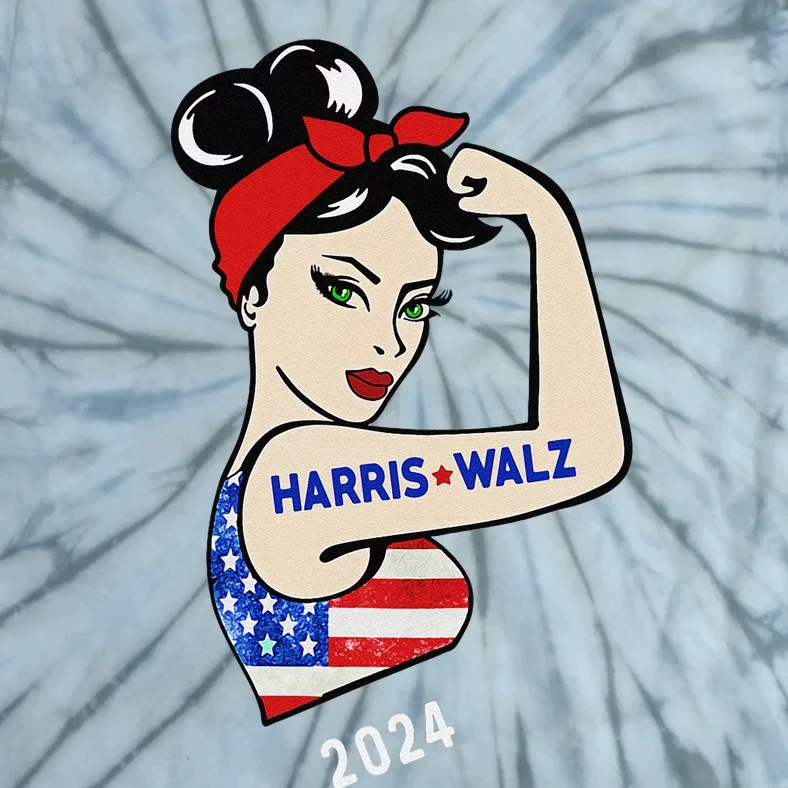 Harris Waltz 2024 Election Kamala Harris Tim Waltz 24 Tie-Dye T-Shirt