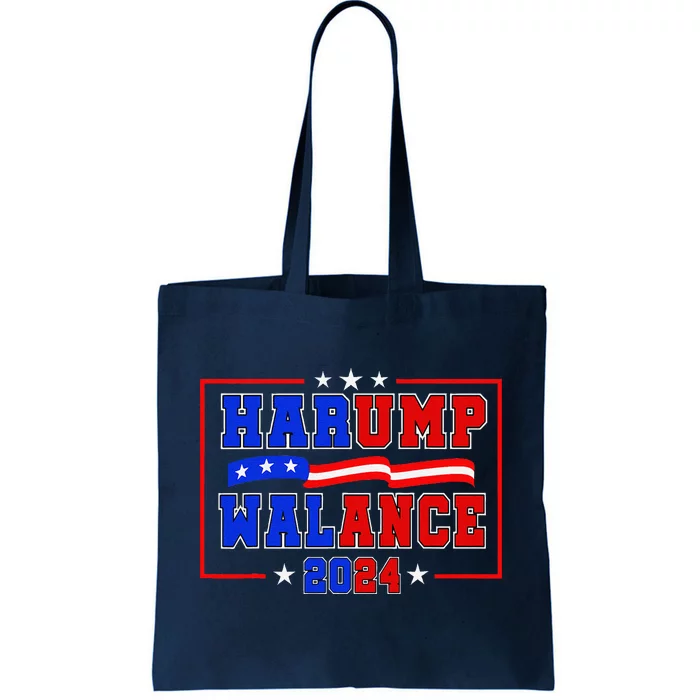 Harump Wallace 2024 Harris Trump Walz Vance Funny Tote Bag