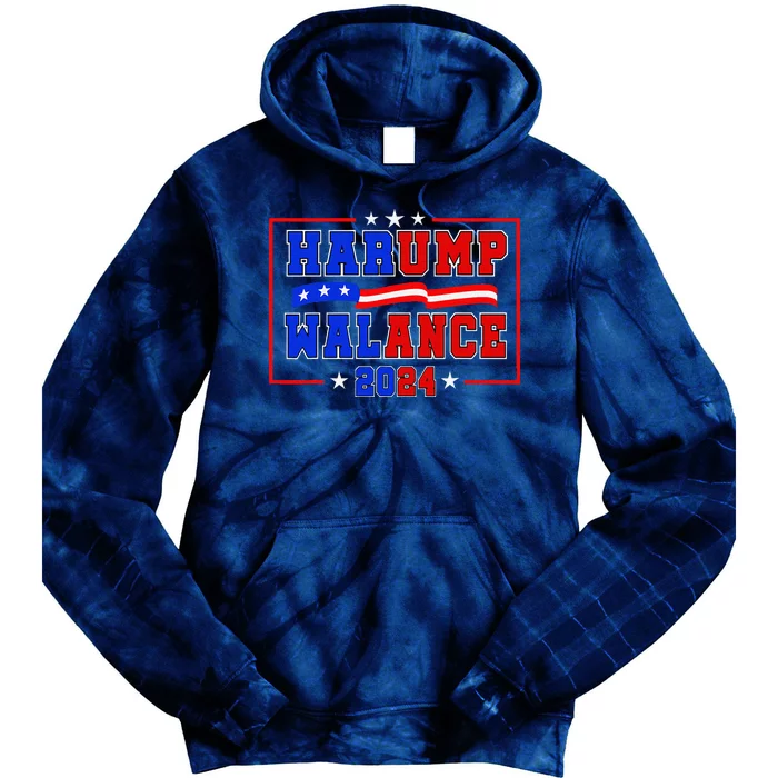 Harump Wallace 2024 Harris Trump Walz Vance Funny Tie Dye Hoodie