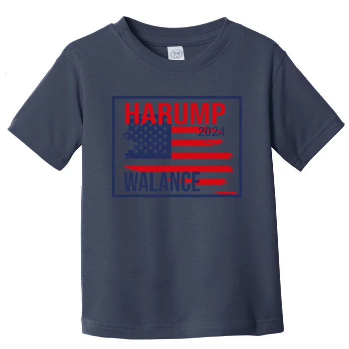 Harump Wallace 2024 Harris Trump Walz Vance Funny Toddler T-Shirt