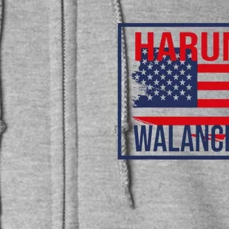 Harump Wallace 2024 Harris Trump Walz Vance Funny Full Zip Hoodie