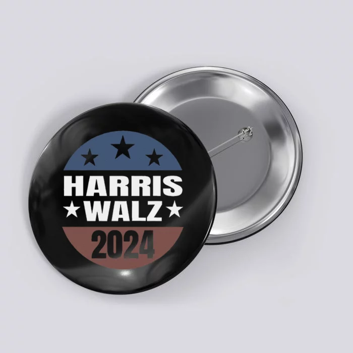 Harris Walz 24 Vote Kamala Harris Tim Waltz 2024 Round Retro Button