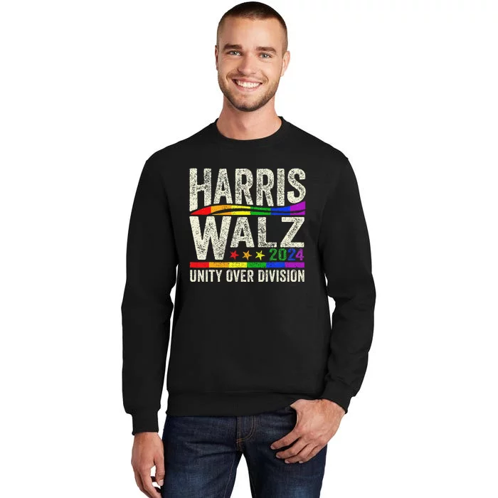 Harris Walz 2024 Unity Over Division Kamala Harris Tim Walz Tall Sweatshirt