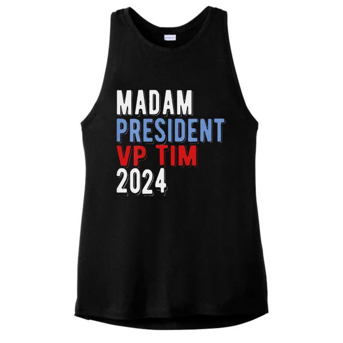 Harris Walz 2024 Kamala Harris Tim Walz President Democratic Ladies Tri-Blend Wicking Tank