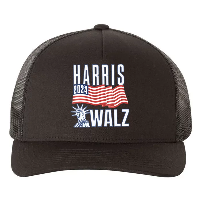 Harris & Walz 2024 Election Campaign Yupoong Adult 5-Panel Trucker Hat