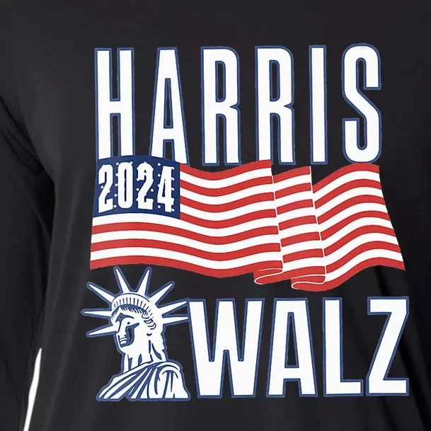 Harris & Walz 2024 Election Campaign Cooling Performance Long Sleeve Crew