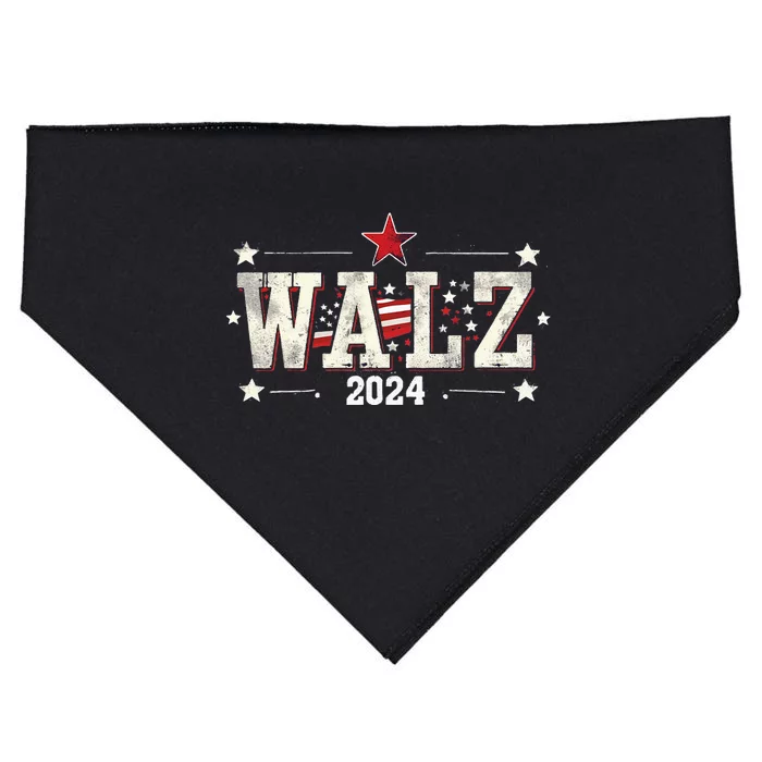 Harris Walz 2024 Election Kamala Harris Tim Walz USA-Made Doggie Bandana