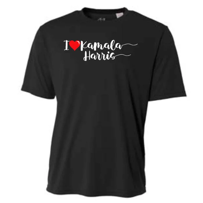 Harris Walz 2024 I Love Kamala Harris 2024 Funny Election Cooling Performance Crew T-Shirt