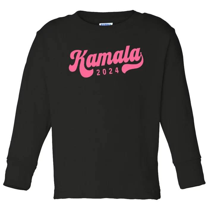 Harris Walz 2024 Presidential Election Kamala Toddler Long Sleeve Shirt