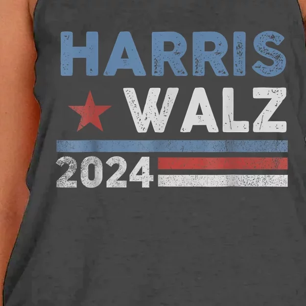 Harris Waltz 2024 Election Kamala Harris Tim Waltz 2024 Women's Knotted Racerback Tank