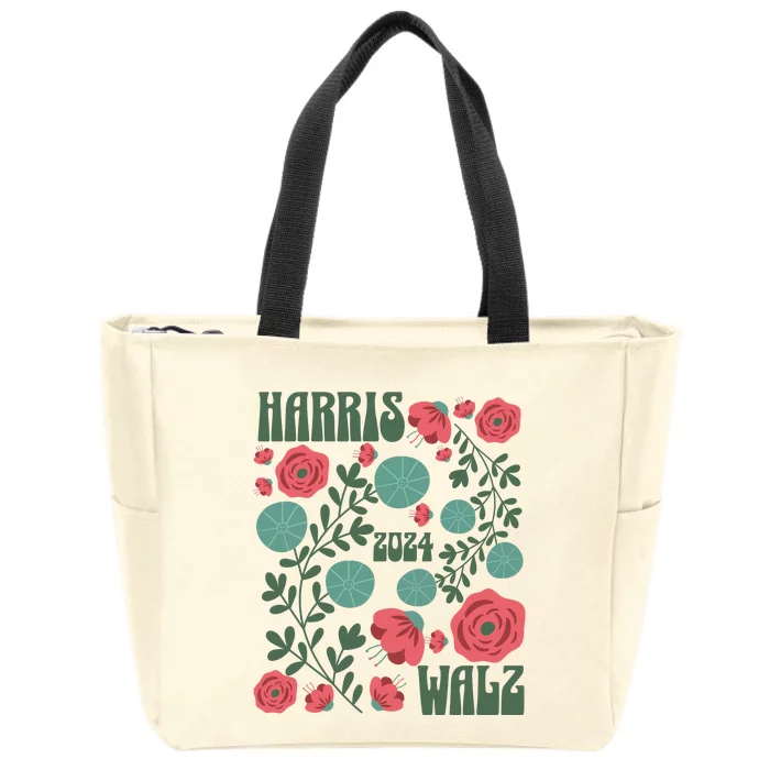 Harris Walz 2024 Zip Tote Bag