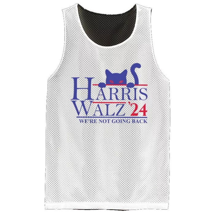 Harris Waltz 2024 WeRe Not Going Back Funny Cat Lady Mesh Reversible Basketball Jersey Tank