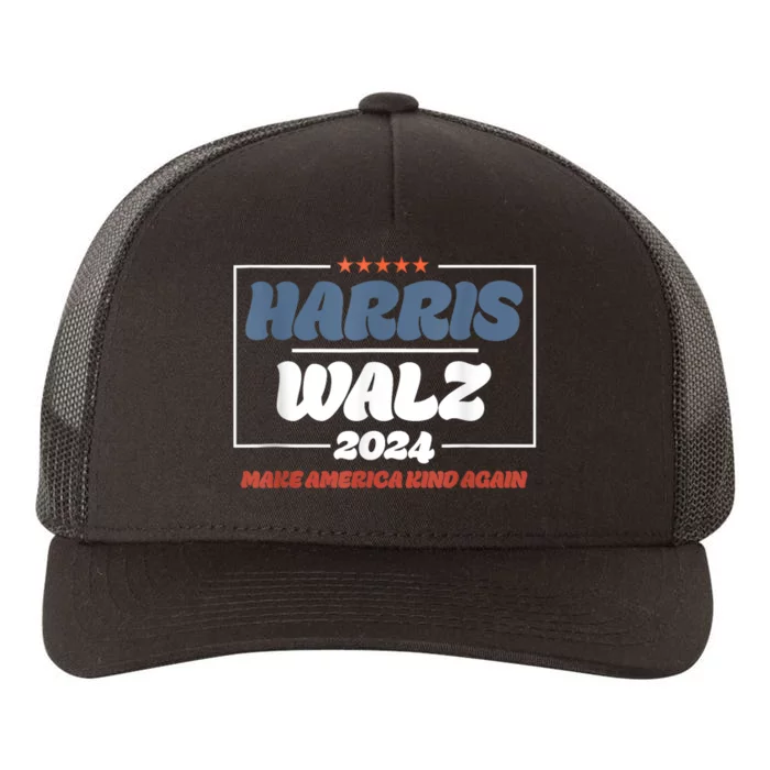 Harris Walz 2024 Make America Kind Again Harris Waltz Quote Yupoong Adult 5-Panel Trucker Hat