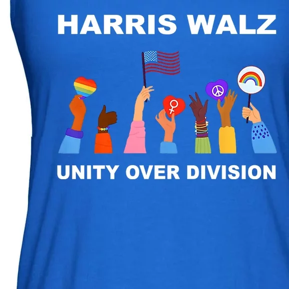 Harris Waltz 2024 Unity Over Division Ladies Essential Flowy Tank