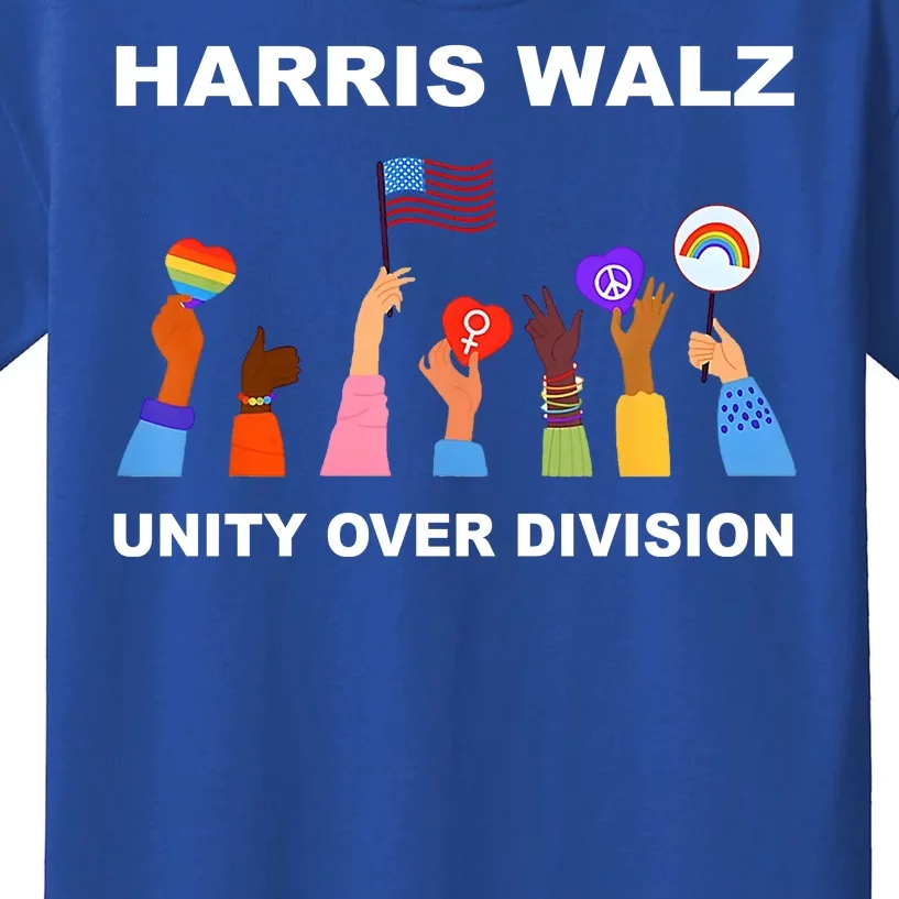 Harris Waltz 2024 Unity Over Division Kids T-Shirt