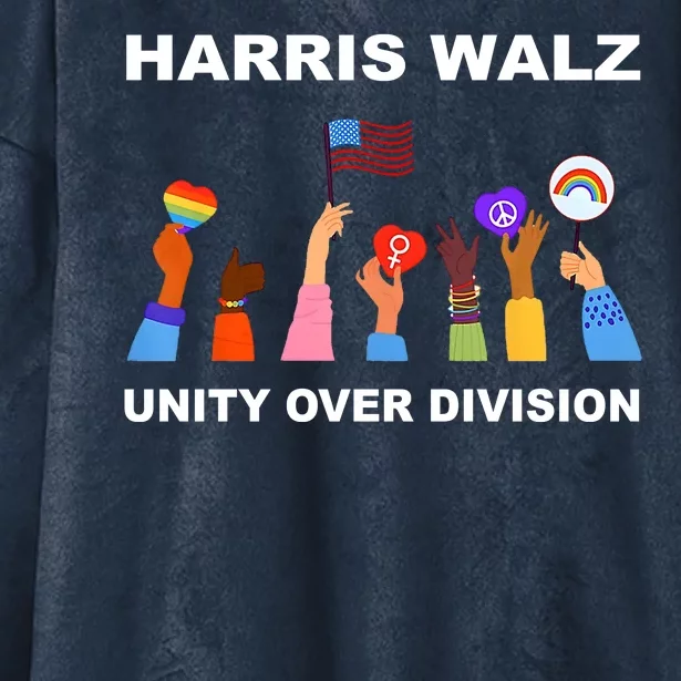 Harris Waltz 2024 Unity Over Division Hooded Wearable Blanket