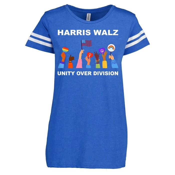 Harris Waltz 2024 Unity Over Division Enza Ladies Jersey Football T-Shirt