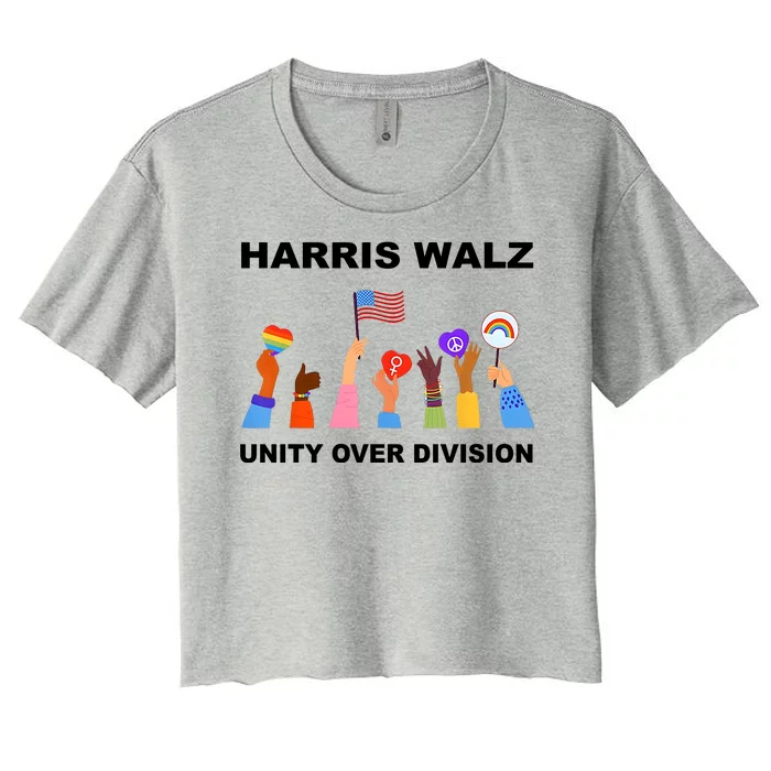 Harris Waltz 2024 Unity Over Division Women's Crop Top Tee