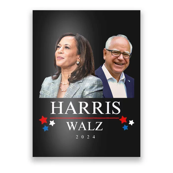 Harris Walz 2024 President Election Kamala Harris Tim Waltz Poster