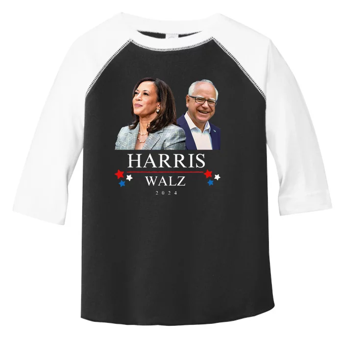 Harris Walz 2024 President Election Kamala Harris Tim Waltz Toddler Fine Jersey T-Shirt