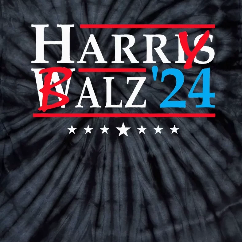 Harris Walz 2024 Funny Harry Balz To The Walz Election Vote Tie-Dye T-Shirt