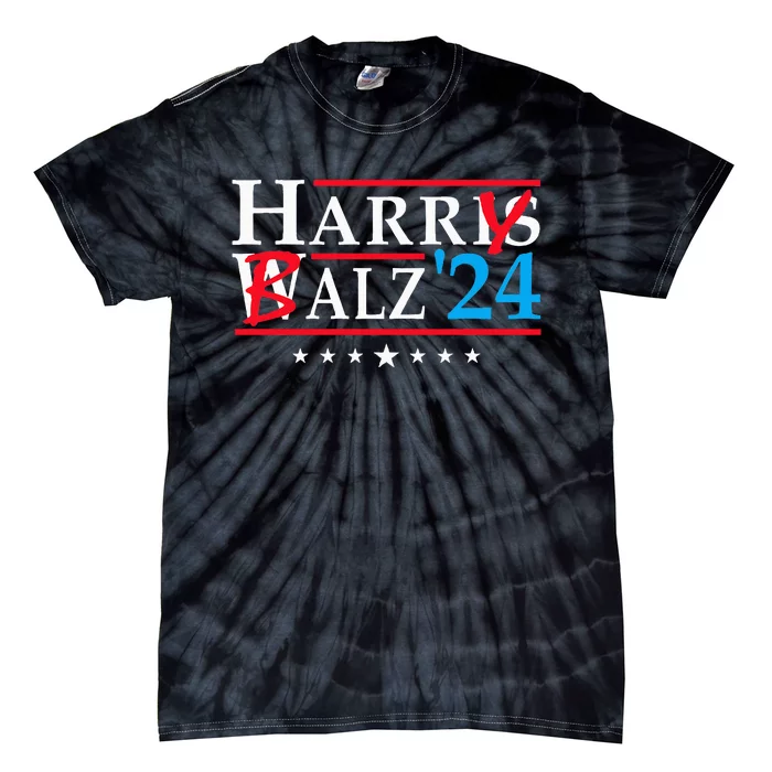 Harris Walz 2024 Funny Harry Balz To The Walz Election Vote Tie-Dye T-Shirt