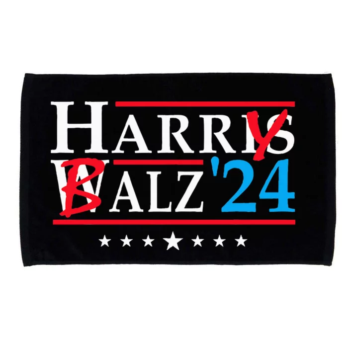 Harris Walz 2024 Funny Harry Balz To The Walz Election Vote Microfiber Hand Towel